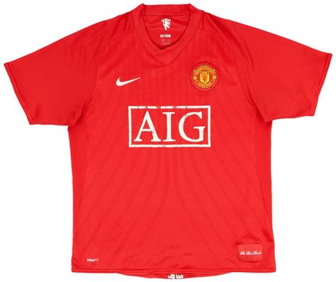 2007 09 Manchester United Home Shirt 4 10 M