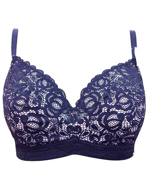 Boux Avenue Boux Avenue Blue Alice Non Wired Lace Bra Size 32 To 38 Dd E F Ff G