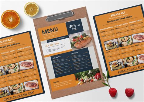 New Pasta House Menu Psd Template Effects