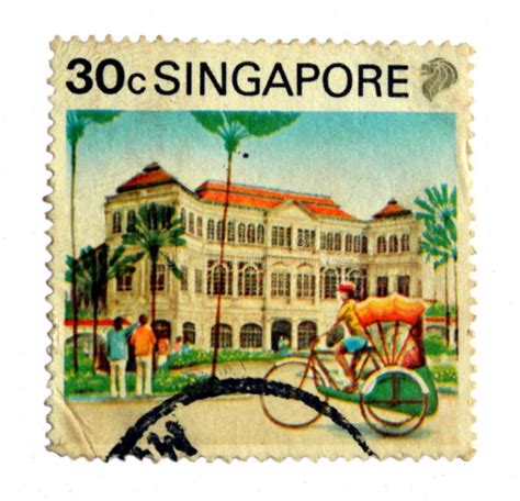 Vintage Singapore Stamp Editorial Stock Photo Illustration Of Vintage