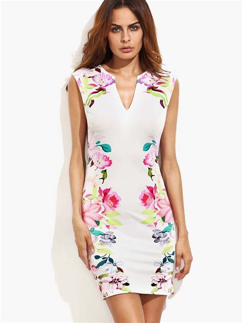 Multicolor Floral Bodycon Dress Sheinsheinside