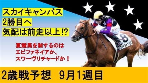 【9月1週目2歳戦】9月1週目新馬戦、すずらん賞の注目馬を紹介！スカイキャンバスは2勝目へ気配上々！！エピファネイア産駒の大物候補がデビュー