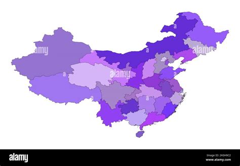 China ilustración de mapa vectorial de color rosa sobre fondo blanco