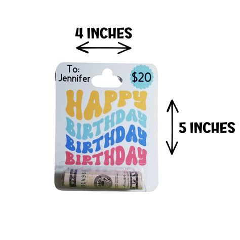 Personalized Birthday Money Holder Card Unique Birthday Gift - Etsy