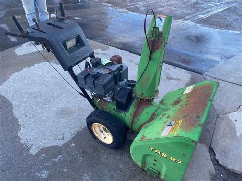 John Deere TRS 27 Two Stage Snowblower Meagher Auctioneers