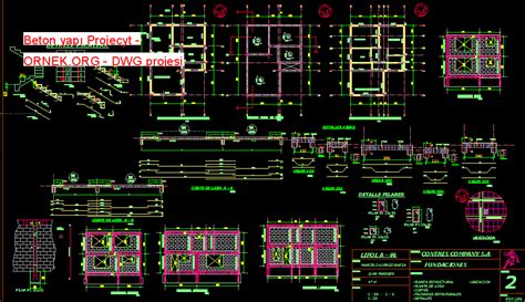 Beton Yap Projecyt Dwg Projesi Autocad Projeler Hot Sex Picture