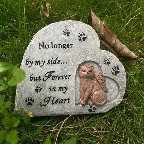 Meyas Pet Tombstone Cat Memorial Stone Cat Memorials Funerary Paw Print