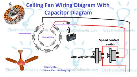 Ceiling Fan Wiring Diagram With Capacitor