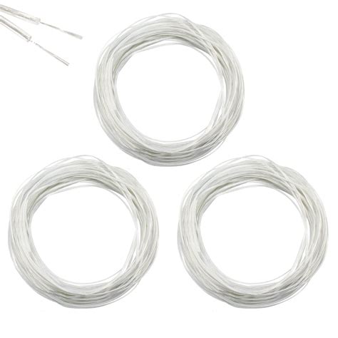 Rebanky 30m Clear 2 Core Cable 28AWG Max 12V Flat Transparent