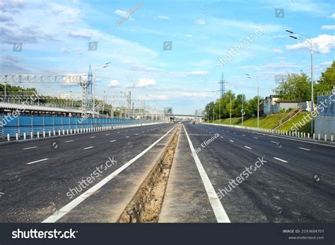 New Traffic Intersection Road Construction Site Stock Photo 2193684703 ...