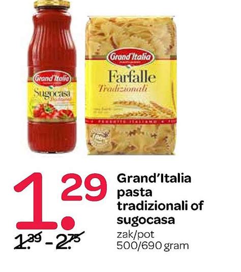 Grand Italia Pasta Tradizionali Of Sugocasa Aanbieding Bij Spar