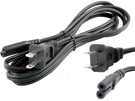 ITEKIRO 4 Ft 2 Prong AC Power Cord For Laptops VCRs NEMA 1 15P Male