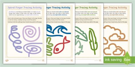 Mindfulness Finger Tracing EYFS Activity Pack Twinkl