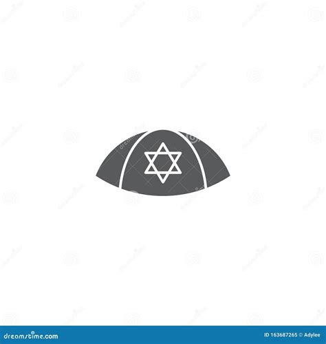 Símbolo Do Vetor Kippah Judaico Isolado Em Fundo Branco Ilustração do