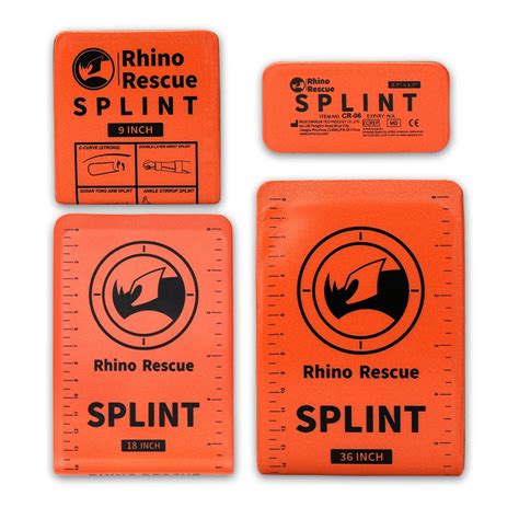 Rhino Rescue Splint Kit Reutilizable Supervivencia Combate Primeros