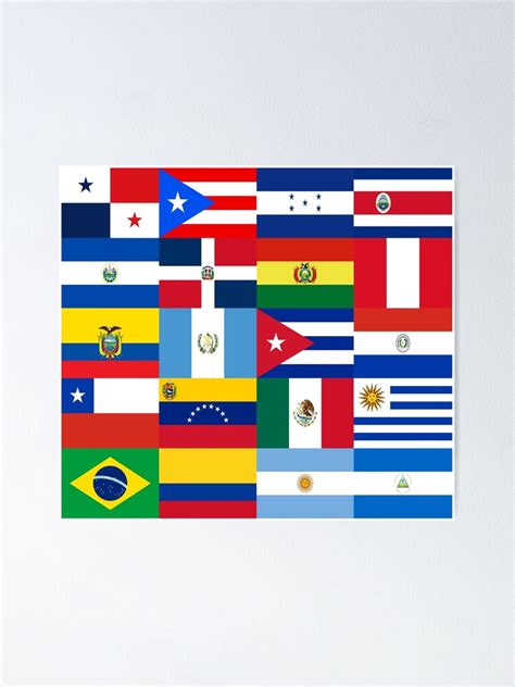 "Flags of Latin America" Poster for Sale by GeronimoGeorge | Redbubble