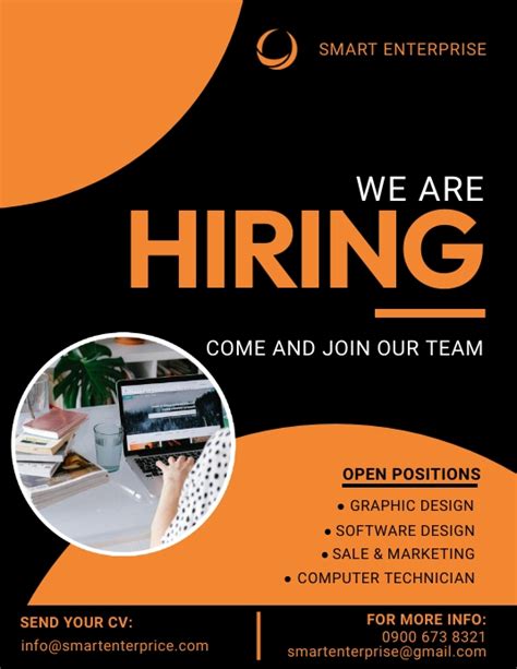 Hiring Flyer Template Postermywall