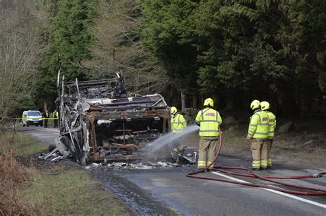 Stagecoach Bus Catches Fire On The A Near Crathes