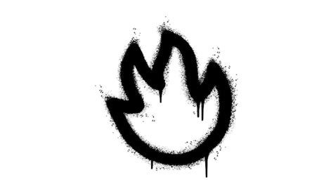 Premium Vector Spray Painted Graffiti Fire Flame Icon Sprayed