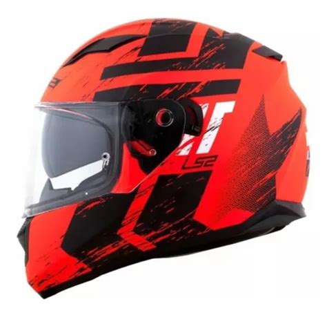 Capacete Ls Ff Stream Evo Hunter Laranja Fosco C Oculos