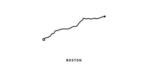 Boston Marathon Course Map - Boston - T-Shirt | TeePublic