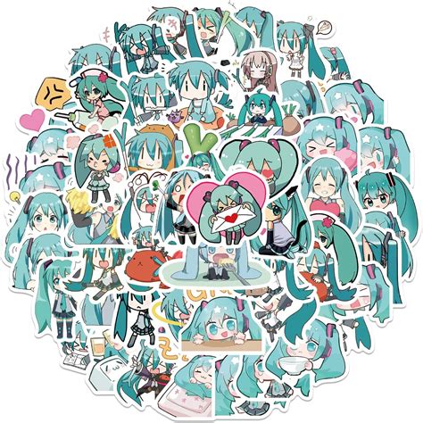 Pcs Hatsune Miku Stickers For Water Bottles Tumbler Luggage