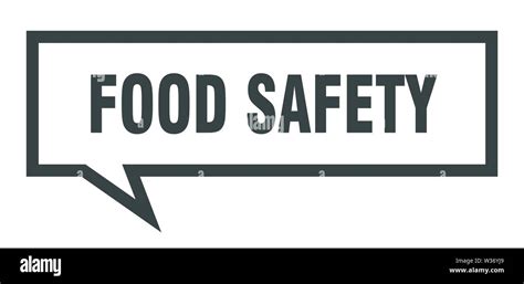 Food Safety Sign Food Safety Square Speech Bubble Food Safety Stock