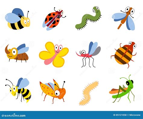 Cute Cartoon Insects