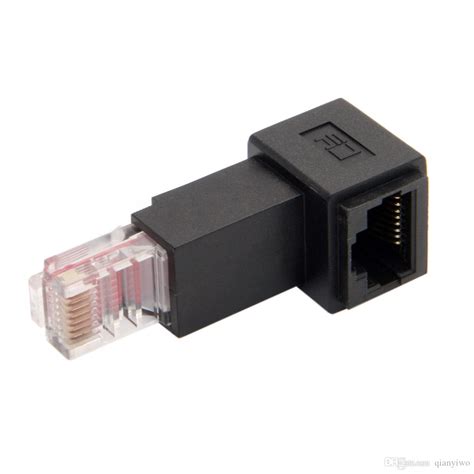 Adaptateur Dextension De Réseau Ethernet Lan 8p8c Ftp Stp Utp Cat 5e Mâle À Femelle Coudé À 90