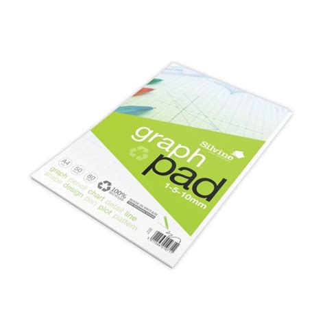 Silvine Recycled Graph Pad 1510mm A4 50 Pages A4gpre Office Monster