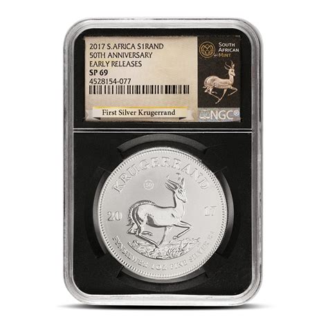 2017 1 Oz Silver South African Krugerrand Coins NGC SP69 ER Silver