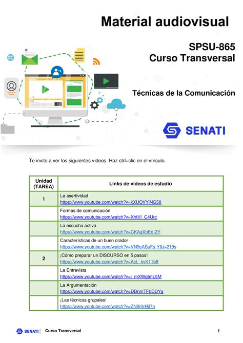 Spsu Videos T Cnicas De La Comunicaci N Curso Transversal Te