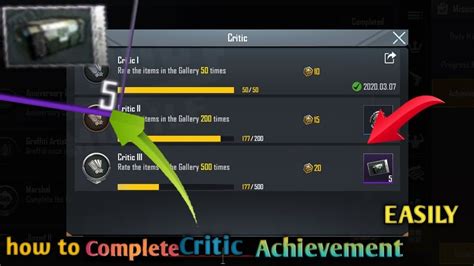 How To Complete Critic Achievement In Pubg Mobile Easy Way To