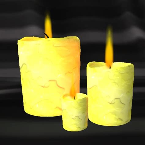Second Life Marketplace Kryss Sculpted Candles Yellow Set