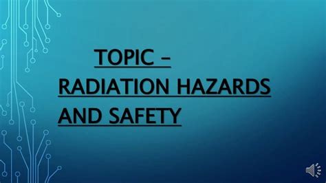 Raadiation Hazards For Radiology