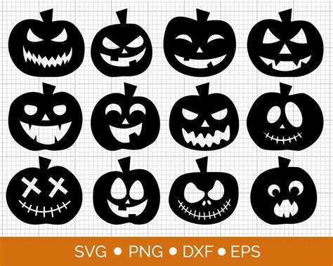 Jack O Lantern Svg Bundle Pumpkin Svg Halloween Svg Digital Download Svg Files For Cricut Etsy