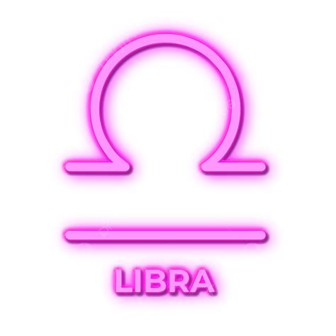 Icono De Libra Con Efecto Neón Png Libra Zodíaco Horóscopo Png Y