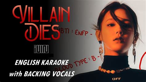 Gi Dle Villain Dies English Karaoke With Backing Vocals Youtube