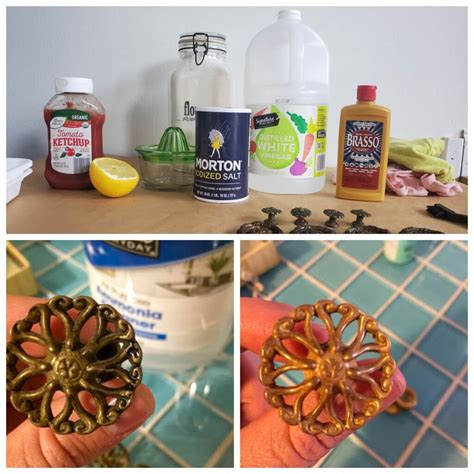 How To Clean Brass Hardware With Side By Side Comparison Of Diy Brass Cleaner 1 • Refresh Living