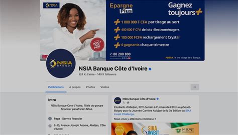 Cybercriminalit Page Facebook Frauduleuse D Nomm E Nsia Banque C Te