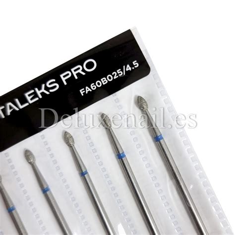 Kit de 6 fresas Azules Bala Ø2 5 mm FA60B025 4 5 grano medio Staleks