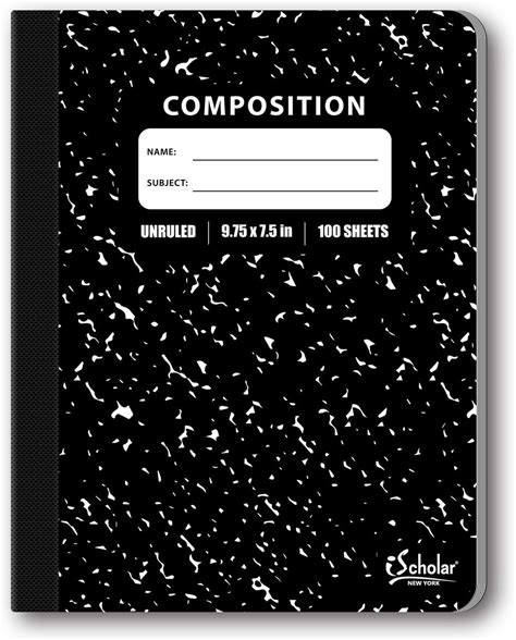 Ischolar Composition Book 100 Sheets Unruled 100 Sheets