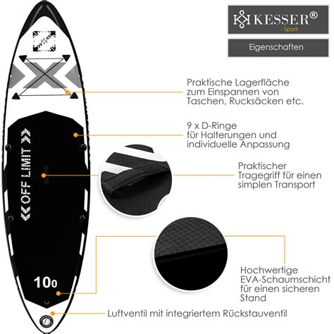 Kesser Aufblasbares Sup Board Set Stand Up Kaufland De