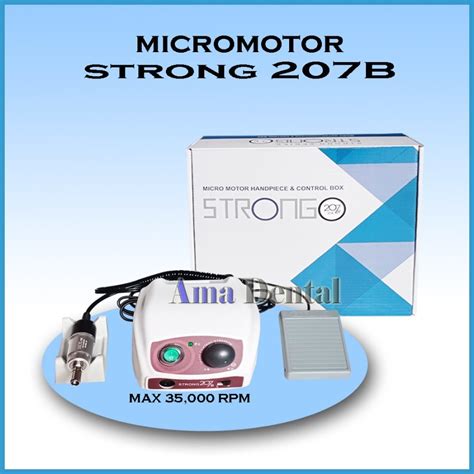 Jual Dental Micromotor Strong 207b Mahasiswa Lengkap Handpiece Straight