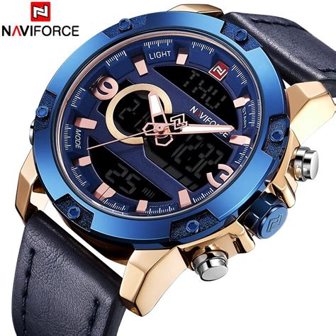 Naviforce Reloj Anal Gico Digital Para Hombre Cron Grafo De Cuarzo