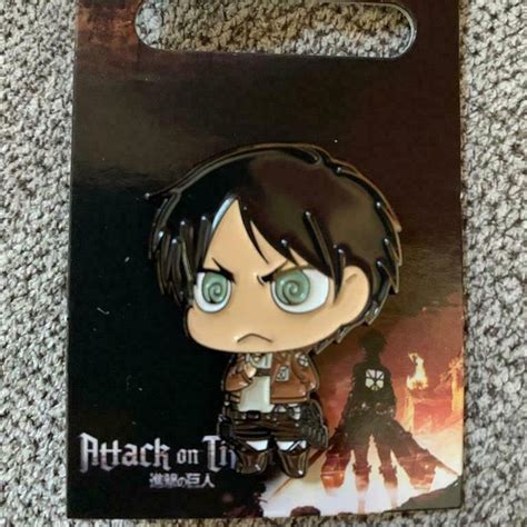 Iso Attack On Titan Eren Yeager Chibi Enamel Pin Depop