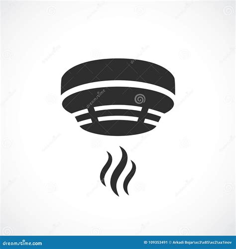 Smoke Alarm System Vector Symbol Stock Vector Illustration Of Control