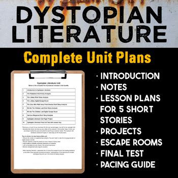 Dystopian Literature Unit | 6 Weeks | Dystopian Lit Unit Plan