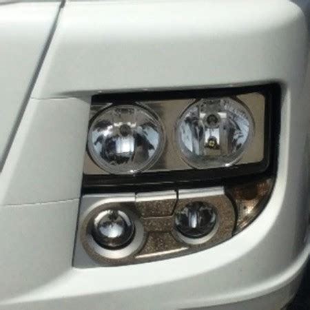 Stainless Steel Fog Light Frames Compatible With IVECO STRALIS CUBE