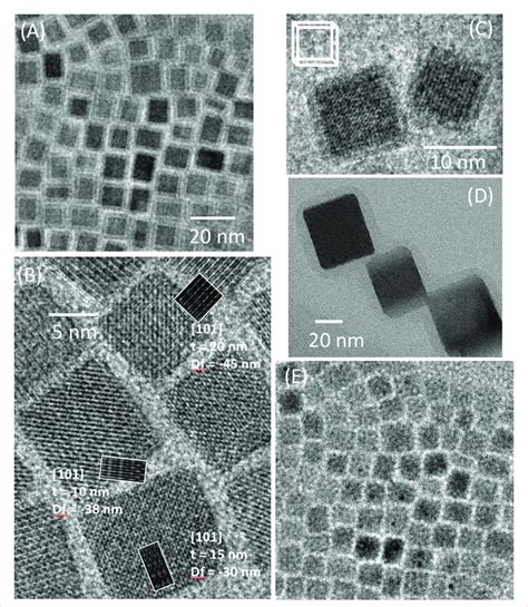 Low Dose TEM Images Of CsPbBr 3 Nanocrystals A C Pb Crystallites Are